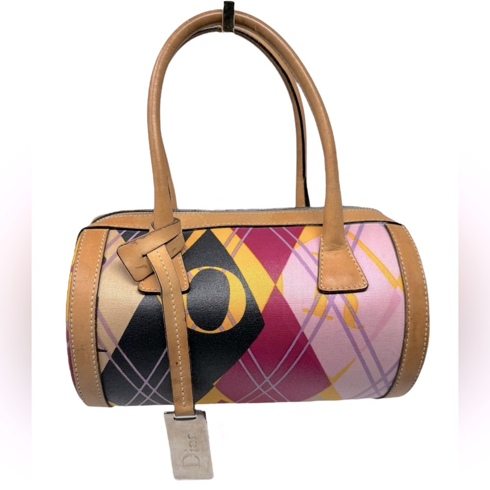 ❌SOLD❌ Christian Dior Rare 2004 Runway Golf Collection Harlequin Barrel Bag - Picture 1 of 4